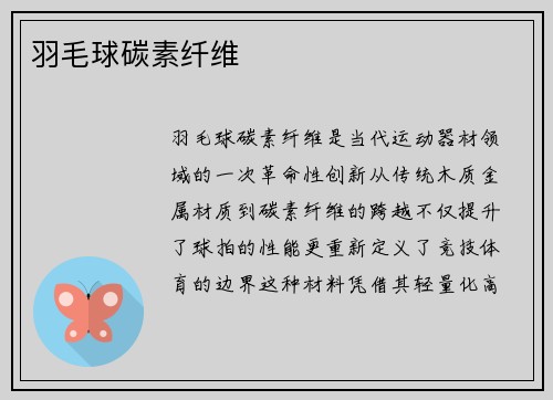 羽毛球碳素纤维